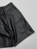 [unisex] Leather Carpenter Bermuda Wide Pants