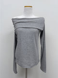 Melo Ribbed Off-Shoulder T-Shirt
