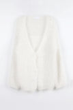 Pine Needles Loose-Fit Fur Cardigan