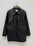 Beaver Crack Half Leather Coat