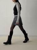 Soft Mock Neck Knit T-shirt