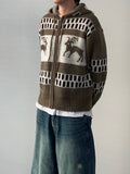 Clos Knit Hooded Zip-Up