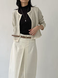 [Plan] Ribbed mock neck slim fit half T-shirt