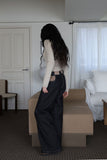 Mohair crop knit top
