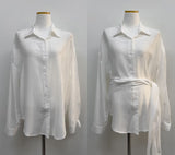 Sion Tencel See-through Over Fit Blouse