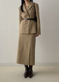 Chilia H-Line Slit Long Skirt