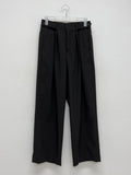 [unisex] Polka Two-tuck Bijo Wide Slacks