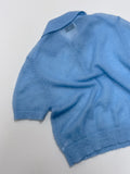 Mohair collar half knit