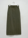 Belly Pin Tuck H-line Long Skirt