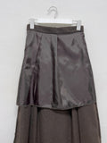 Lehman Wool Pleated Long Skirt