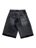 Snow Washing Three Quarter Bermuda Denim