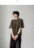 [1+1] Crop Layered Half Sleeve