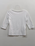 Boatneck Cotton Three Quarter T-shirt