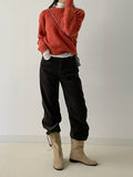 Mohair Mix Wool Crop Knit