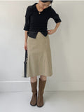 Pearl off-shoulder half T-shirt