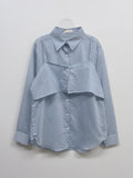 [Bustier SET] Kobi Stripe See-through Shirt