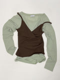 Tone-tone Ribbed Sleeveless