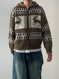 Clos Knit Hooded Zip-Up