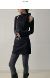 Brush Halterneck Bolero Set