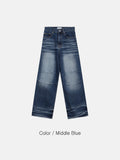 Deep Brush Biker Wide Denim