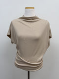 Milly Shirring Cap Sleeve T-Shirt
