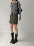 Unbalanced Button Off-Shoulder Knit