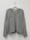 Greek V-neck Loose Fit Sweatshirt