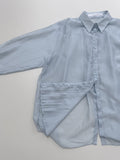 Marine Backslit See-Through Overfit Shirt