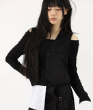 Punching suede vest