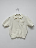 Puff wool short sleeve knit