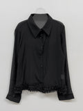 Frill Yoru See-through Blouse