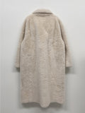 High Neck Double Long Fur Coat