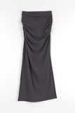 Dublin shirring long skirt
