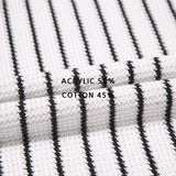 Cotton Stripe Collar Half Knit