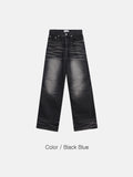 Deep Brush Biker Wide Denim