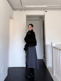 DIAGONAL WRAP SKIRT