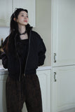 Fleece leopard banding pants