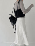 Crack Leather Mini Backpack