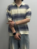 Crust Stripe Collar Knit