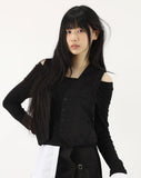 Punching suede vest