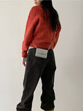 Mohair Mix Wool Crop Knit