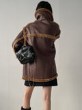 Mink reversible half mustang jacket