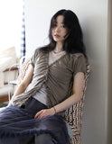 Medi lace button tee