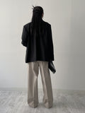 [unisex] Chino Belted Cotton Wide Pants
