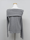 Melo Ribbed Off-Shoulder T-Shirt