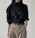 Charming Tie Puff Blouse