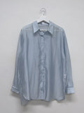 Marine Backslit See-Through Overfit Shirt