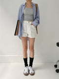 Basic short wide pants