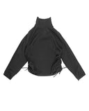 BUTTONNECK SHIRRING BLOUSE