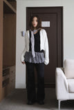 Pin tuck bootcut easy pants